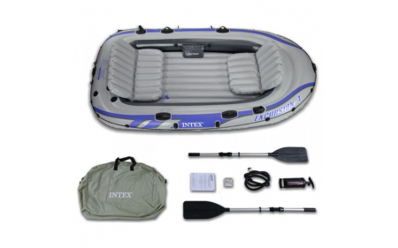 Лодка надувная excursion 4 set intex 68324, 315х165x43см