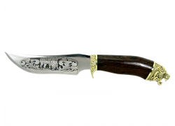 Нож с фиксированным клинком Егерь (95Х18) с рисунком